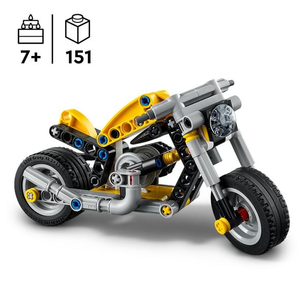 Produktbild: LEGO Technic 42225 Gelbes Motorrad, Spielzeug f&uuml;r Kinder ab 7 Jahren