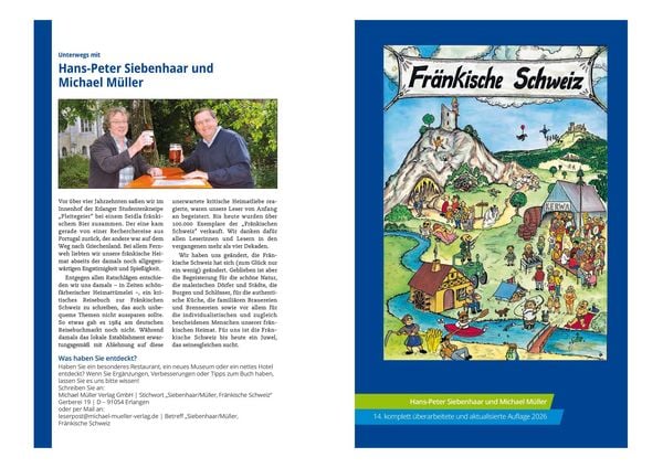 Produktbild: MICHAEL M&Uuml;LLER Reisef&uuml;hrer Fr&auml;nkische Schweiz
