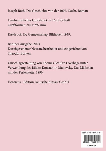 Produktbild: Die Geschichte von der 1002. Nacht (Gro&szlig;druck)