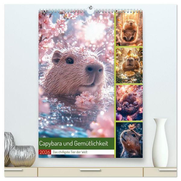 Produktbild: Capybara und Gem&uuml;tlichkeit (hochwertiger Premium Wandkalender 2026 DIN A2 hoch), Kunstdruck in Hochglanz