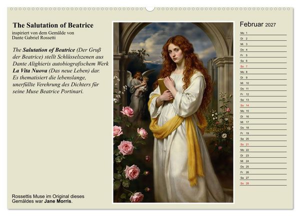Produktbild: Rossettis Musen, neue Bilder zu symbolistischen Traumwelten (hochwertiger Premium Wandkalender 2027 DIN A2 quer), Kunstdruck in Hochglanz