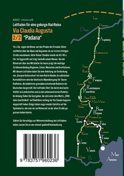 Produktbild: Rad-Route Via Claudia Augusta 2/2 Padana Budget