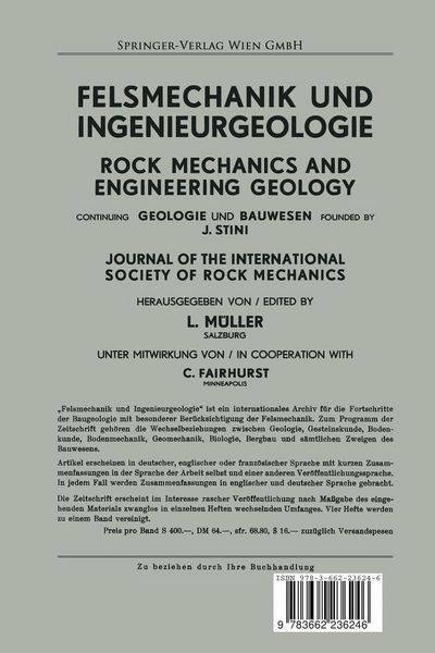 Produktbild: Grundfragen auf dem Gebiete der Geomechanik / Principles in the Field of Geomechanics