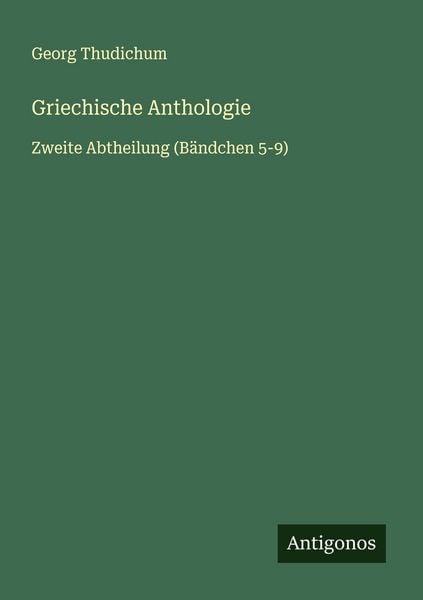 Produktbild: Griechische Anthologie