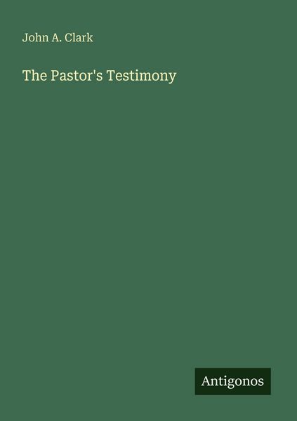 Produktbild: The Pastor's Testimony