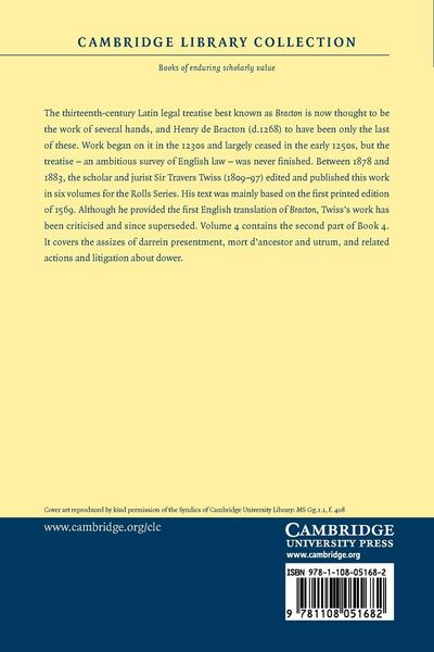 Produktbild: de Legibus Et Consuetudinibus Angliae - Volume 4