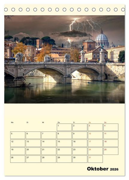 Produktbild: Metropolen im Gewitter (Tischkalender 2026 DIN A5 hoch), CALVENDO Monatskalender