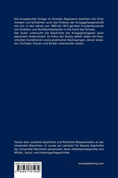 Produktbild: Kriegsgefangenschaft im Zeitalter Napoleons