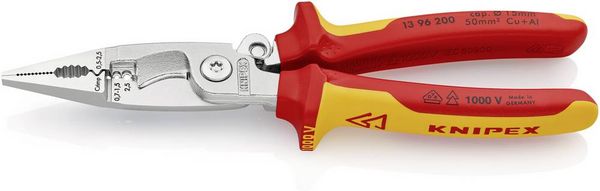 Produktbild: Knipex 13 96 200 Multifunktionszange 50 mm&sup2; (max) 0 awg (max) 15 mm (max)