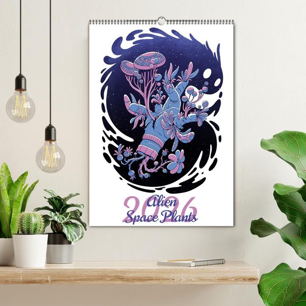 Produktbild: Alien Space Plants (Wall Calendar 2026 DIN A2 portrait), CALVENDO 12 Month Wall Calendar