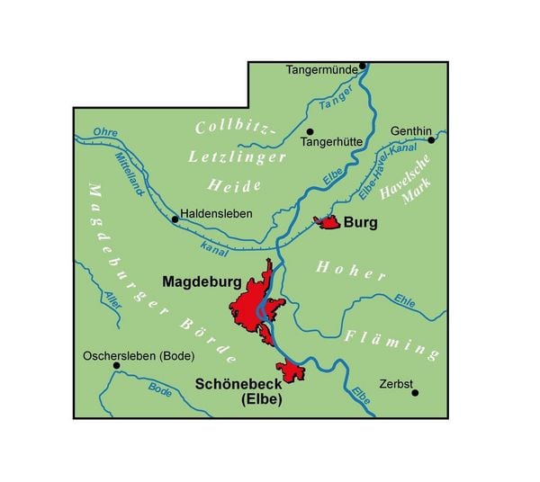 Produktbild: BVA ADFC Regionalkarte Magdeburg & Umgebung 1:75.000
