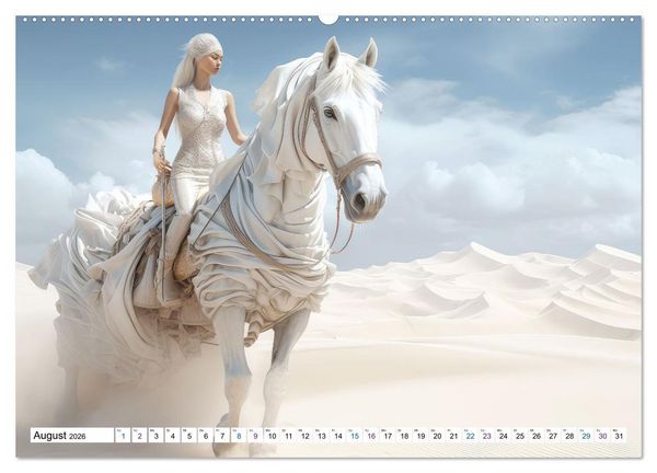 Produktbild: Surrealismus trifft Pferdefans (Wandkalender 2026 DIN A2 quer), CALVENDO Monatskalender