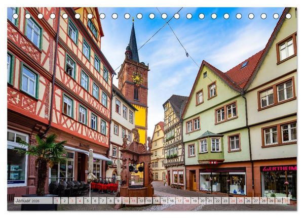 Produktbild: Wertheim Impressionen (Tischkalender 2026 DIN A5 quer), CALVENDO Monatskalender
