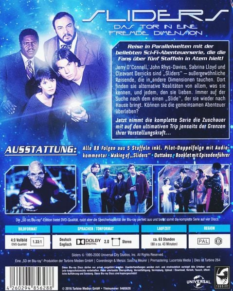 Produktbild: Sliders - Das Tor in eine fremde Dimension - Die komplette Serie - Mediabook (SD on Blu-ray) [LE] [4 BRs]