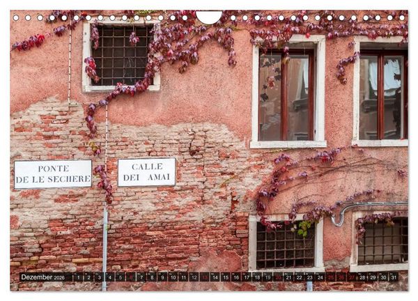 Produktbild: VENEDIG charmante Details (Wandkalender 2026 DIN A4 quer), CALVENDO Monatskalender