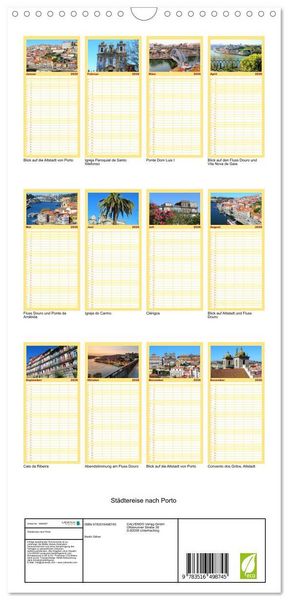 Produktbild: Familienplaner 2026 - St&auml;dtereise nach Porto mit 5 Spalten (Wandkalender, 21 x 45 cm) CALVENDO
