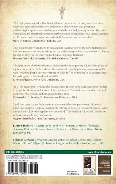 Produktbild: T&T Clark Handbook to Social Identity in the New Testament