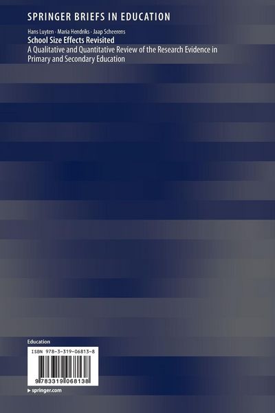 Produktbild: School Size Effects Revisited