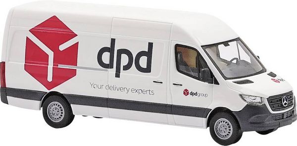 Busch 52634 H0 PKW Modell Mercedes Benz Sprinter langer Radstand, DPD