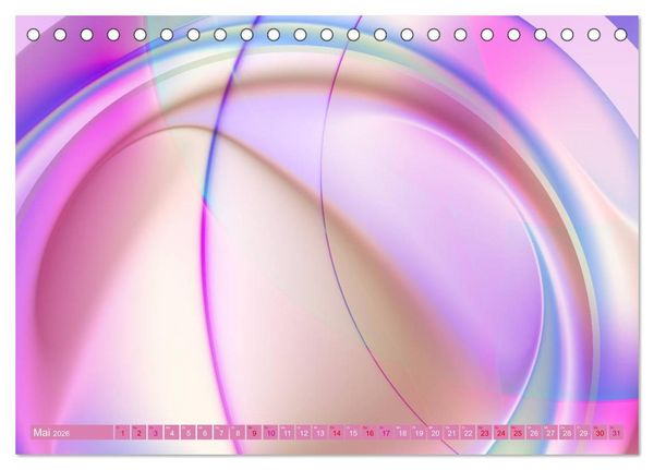 Produktbild: Lineare Strahlkraft - Wellen, Digitale Kunst (Tischkalender 2026 DIN A5 quer), CALVENDO Monatskalender