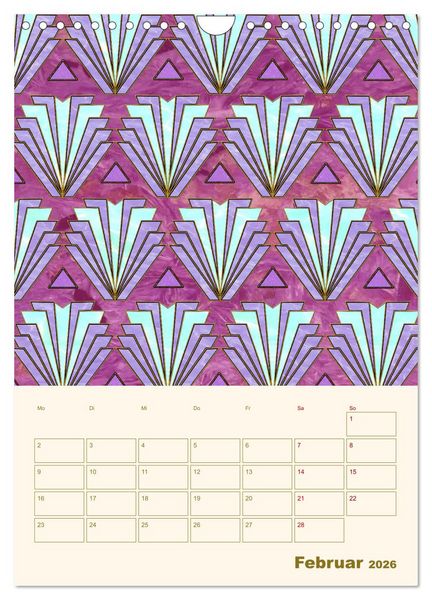 Produktbild: Art Deco Planer (Wandkalender 2026 DIN A4 hoch), CALVENDO Monatskalender