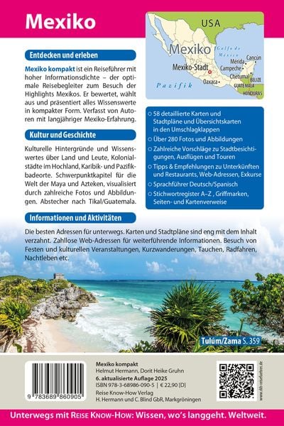 Produktbild: Reise Know-How Reiseführer Mexiko kompakt