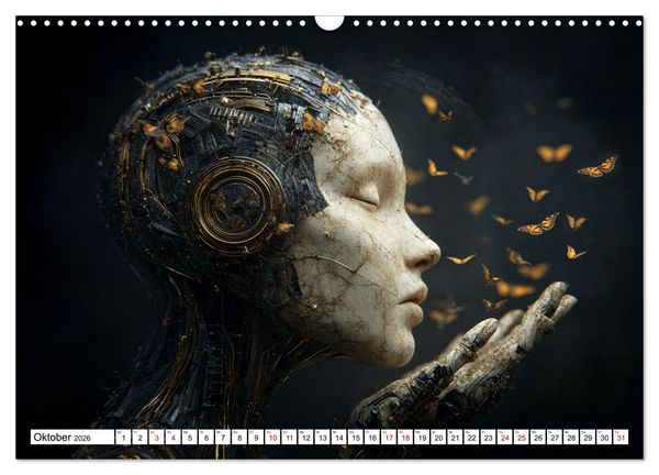 Produktbild: Roboter &ndash; Technik, Poesie und ein Hauch Magie (Wandkalender 2026 DIN A3 quer), CALVENDO Monatskalender