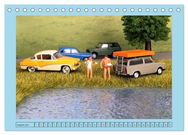 Produktbild: DDR Modellautos im Fokus (Tischkalender 2026 DIN A5 quer), CALVENDO Monatskalender