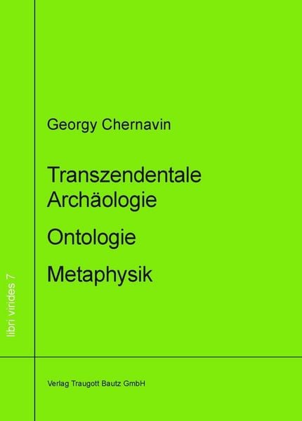 Produktbild: Transzendentale Arch&auml;ologie - Ontologie - Metaphysik