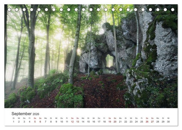 Produktbild: Fr&auml;nkische Schweiz &ndash; Zwischen Burgen, H&ouml;hlen und W&auml;ldern (Tischkalender 2026 DIN A5 quer), CALVENDO Monatskalender