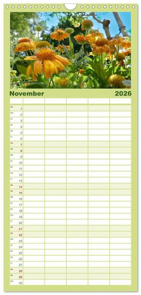 Produktbild: Familienplaner 2026 - Garten von unten. Ein Perspektivwechsel mit 5 Spalten (Wandkalender, 21 x 45 cm) CALVENDO