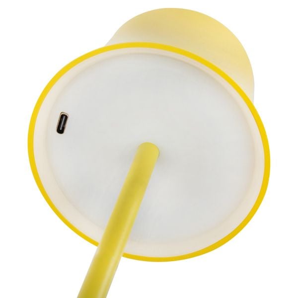 Produktbild: Idena LED Tischleuchte Touch Metall/Kunststoff gelb 9x24,5cm Akku USB dimmbar 3 Modi Innen