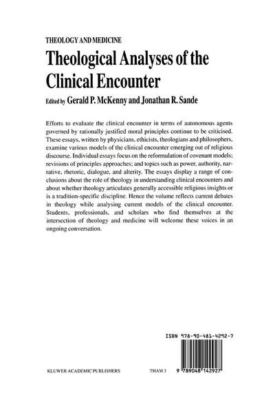 Produktbild: Theological Analyses of the Clinical Encounter