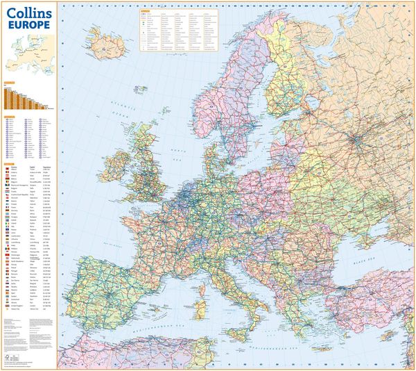 Produktbild: Collins Road Map of Europe