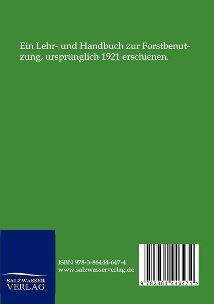Produktbild: Die Forstbenutzung