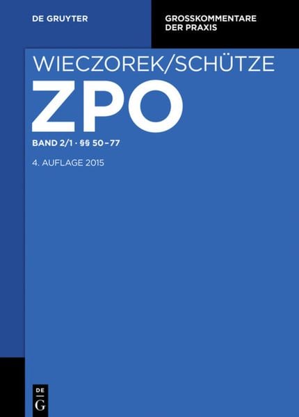 Produktbild: Zivilprozessordnung und Nebengesetze / &sect;&sect; 50-77