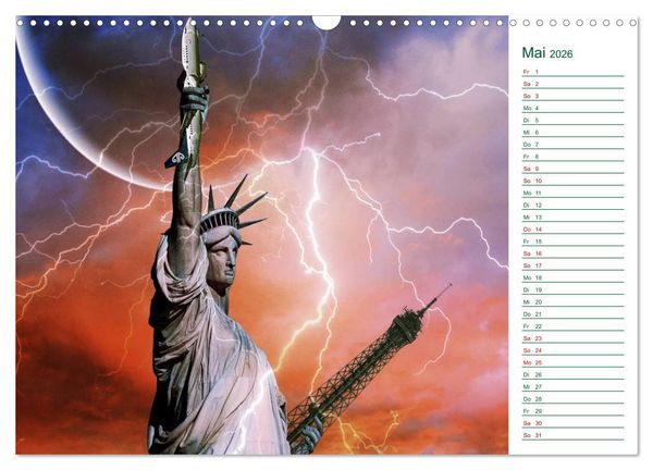Produktbild: Faszination Blitze beeindruckende Fotos (Wandkalender 2026 DIN A3 quer), CALVENDO Monatskalender