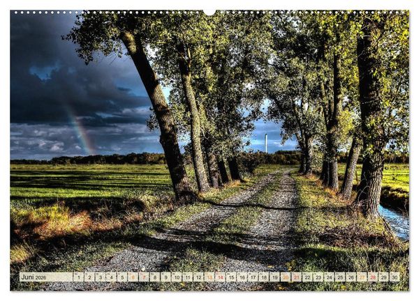 Produktbild: Landschaft an der W&uuml;mme (hochwertiger Premium Wandkalender 2026 DIN A2 quer), Kunstdruck in Hochglanz