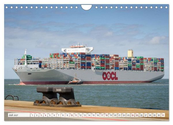 Produktbild: JadeWeserPort Wilhelmshaven &ndash; Maritime Perspektiven am Containerhafen (Wandkalender 2027 DIN A4 quer), CALVENDO Monatskalender
