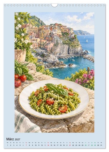 Produktbild: Pastagl&uuml;ck - Gemalte Gaumenfreuden (Wandkalender 2027 DIN A3 hoch), CALVENDO Monatskalender