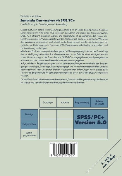 Statistische Datenanalyse mit SPSS/PC+
