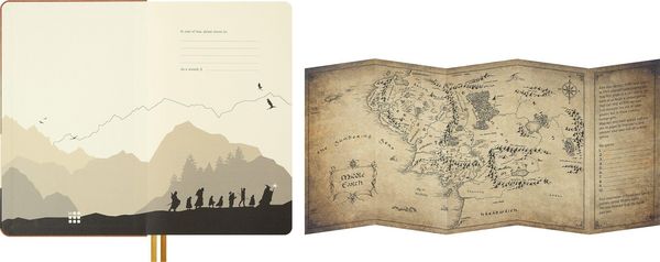 Produktbild: Moleskine Der Herr der Ringe Notizbuch Frodo Sam limitierte Ausgabe, L/A5, blanko, fester Einband