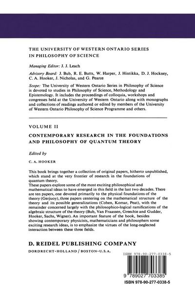Produktbild: Contemporary Research in the Foundations and Philosophy of Quantum Theory