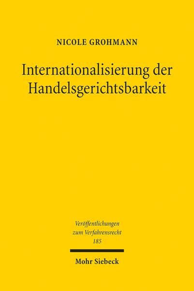 Produktbild: Internationalisierung der Handelsgerichtsbarkeit