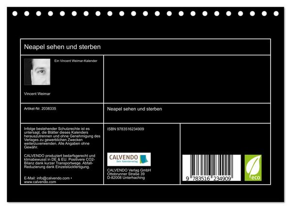 Produktbild: Neapel sehen und sterben (Tischkalender 2026 DIN A5 quer), CALVENDO Monatskalender