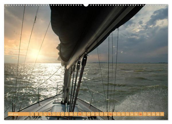Produktbild: Segeln im Sonnenuntergang (Wandkalender 2026 DIN A2 quer), CALVENDO Monatskalender