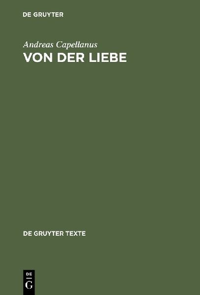 Produktbild: Capellanus, A: Von der Liebe