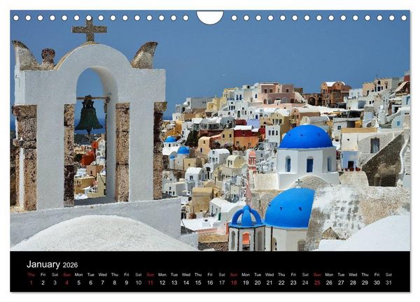 Produktbild: Churches and monasteries in Greece (Wall Calendar 2026 DIN A4 landscape), CALVENDO 12 Month Wall Calendar