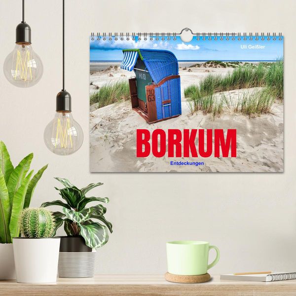Produktbild: BORKUM Entdeckungen (Wandkalender 2026 DIN A4 quer), CALVENDO Monatskalender