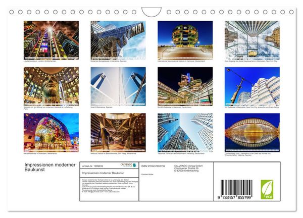 Produktbild: Impressionen moderner Baukunst (Wandkalender 2026 DIN A4 quer), CALVENDO Monatskalender